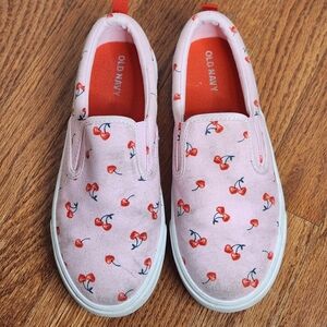 Old Navy Kids Pink Cherry Slip-On Shoes, Size 3